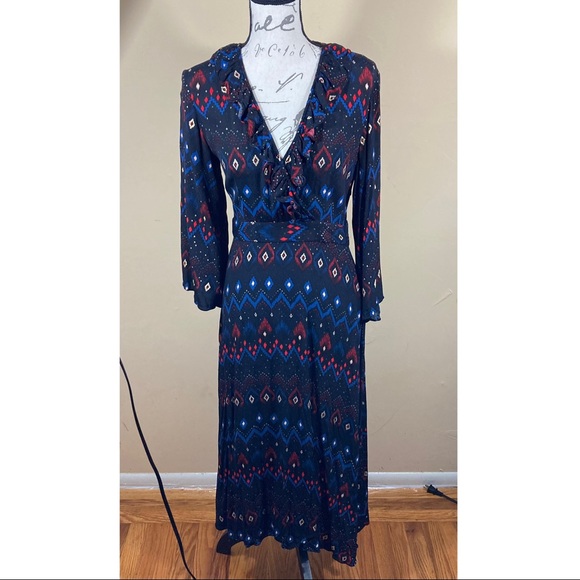 & Other Stories Dresses & Skirts - & Other Stories Paris Atelier Plunging Printed Midi Dress